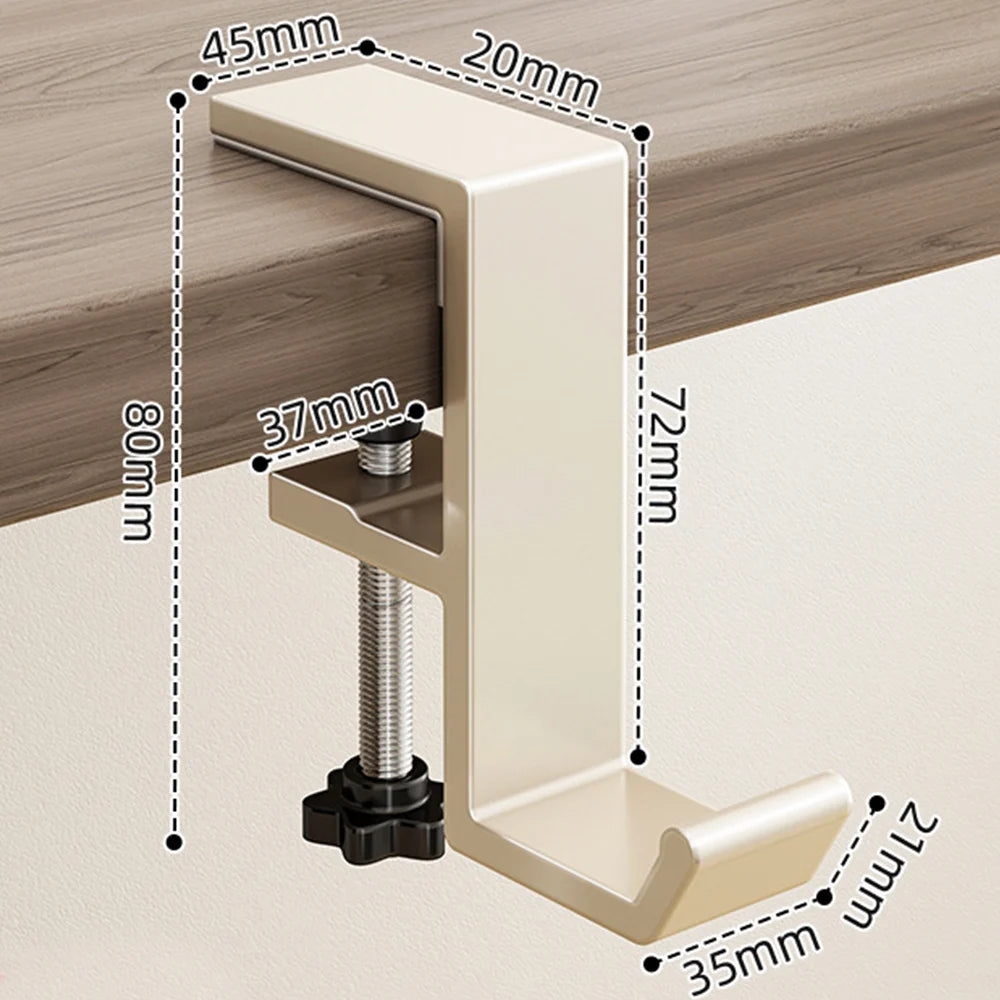 Support de Bureau Universel en Aluminium - Crochet de Suspension Ergo-Hook